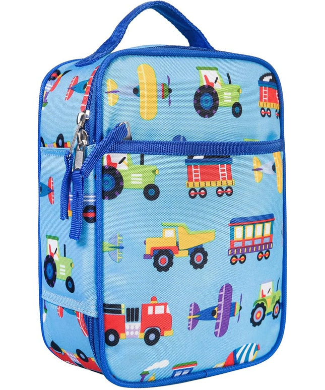 Wildkin ECO rPET Insulated Original Lunch Bag – Durable, Stylish, Ideal for School & Travel - Trains, Planes & Trucks