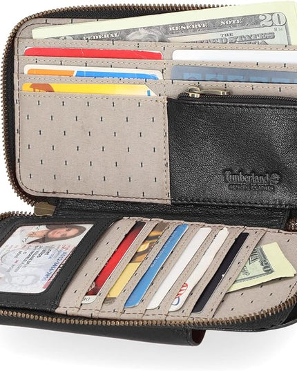 Timberland Women's RFID Leather Phone Crossbody Wallet Bag