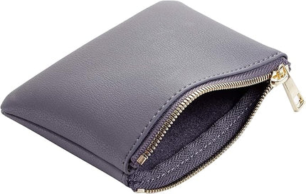 Chelmon Vegan Leather Coin Purse Pouch Change Purse With Zipper For Men Women