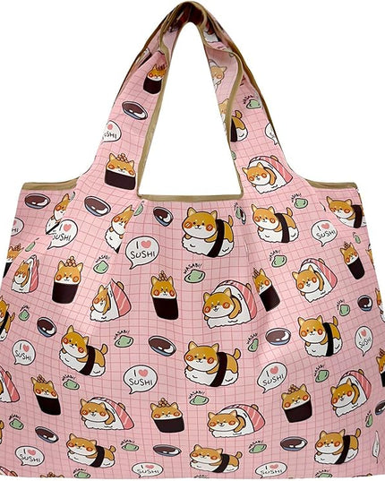 allydrew Large Foldable Tote Nylon Reusable Grocery Bags