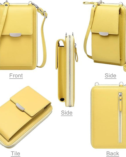 KUKOO Small Crossbody Bag Cell Phone Purse Wallet with Credit Card Slots for Women