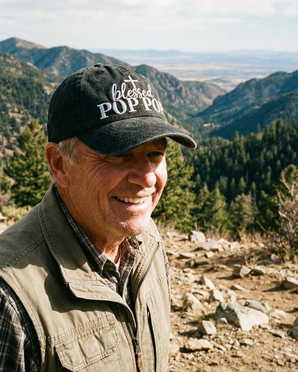 InnoBeta Blessed Pop Pop Gifts Hat for Grandpa, Poppop Gifts for Fathers Day, Christmas, Birthday, Adjustable Embroidered Baseball Cap