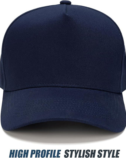 MEINICY Vintage Trendy Trucker Hat, Structured 5-Panel Snapback Hat, Adjustable Cotton Solid or 2-Tone Baseball Cap Men Women