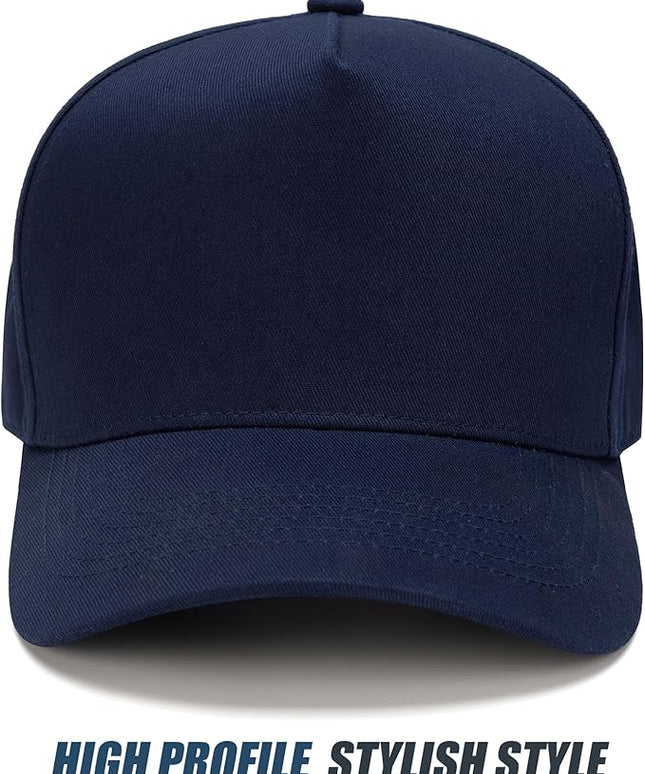 MEINICY Vintage Trendy Trucker Hat, Structured 5-Panel Snapback Hat, Adjustable Cotton Solid or 2-Tone Baseball Cap Men Women