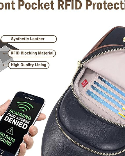 Anti Theft Crossbody Bags for Women Leather Sling Bag Cross Body Travel Purse Chest Bags Fanny Pack Gift Teen Girl