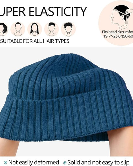 HiRui Knit Beanie for Men Women Kids, Winter Hats Warm Classic Daily Skull Caps
