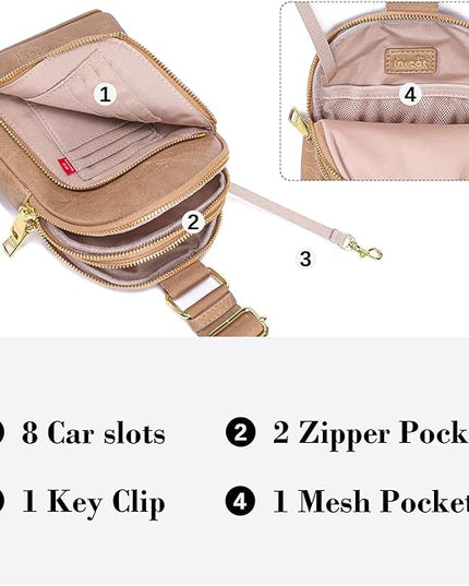 INICAT RFID Blocking Sling Bag Anti Theft Crossbody Bags Women Valentine's Day Gifts Travel Purses Vegan Leather