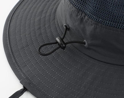 Home Prefer UPF50+ Mens Sun Hat Wide Brim Fishing Hat Womens UV Protection Cap Breathable Mesh Safari Gardening Bucket Hat