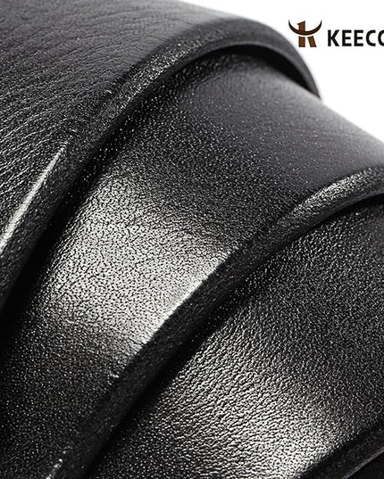 KEECOW Men's 100% Italian Cow Leather Belt Men With Anti-Scratch Buckle,Packed in a Box