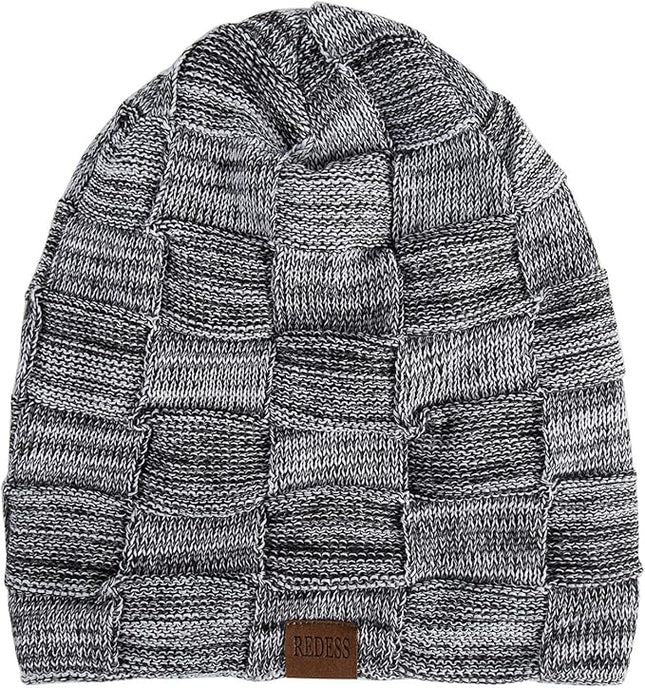 REDESS Beanie Hat for Men and Women Winter Warm Hats Knit Slouchy Thick Skull Cap