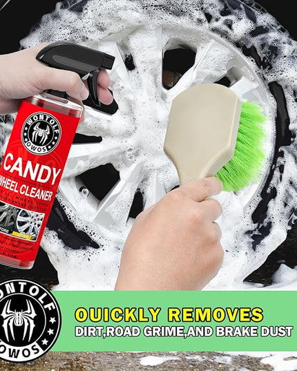 Wontolf CWK188 Car Wash Kit with Foam Gun, Car Wash Soap, Interior Detailer Cleaner, Wheel Cleaner, Car Care Cleaning Detailing Kit for Cars Trucks RVs SUVs Motorcycles (Works w/Garden Hose), 10 Items