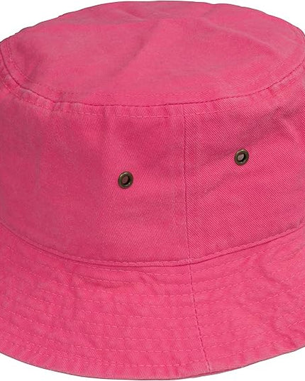 Gelante Solid Color 100% Cotton Bucket Hat for Women and Men Packable Travel Summer Beach Hat