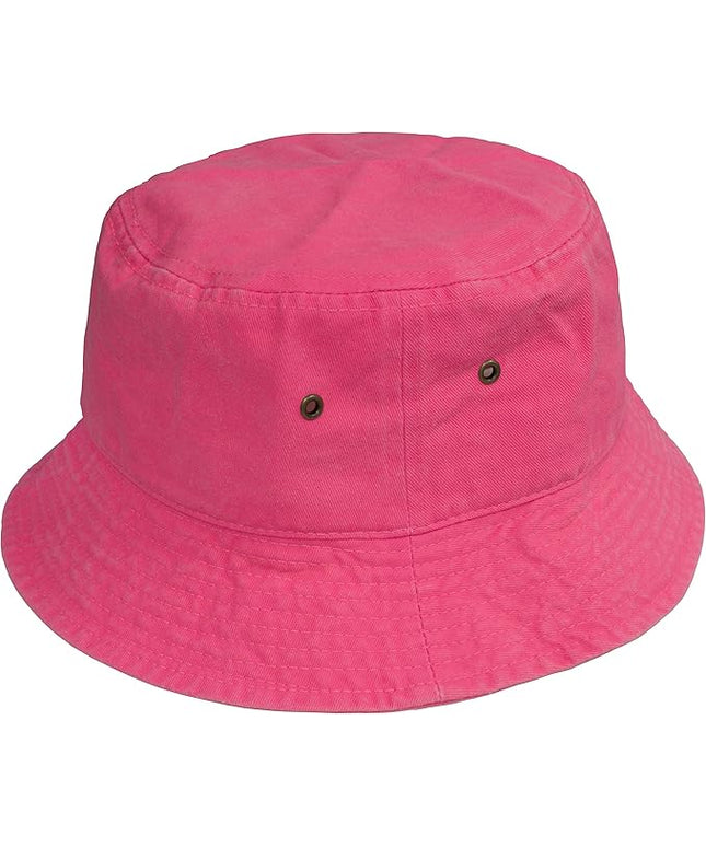 Gelante Solid Color 100% Cotton Bucket Hat for Women and Men Packable Travel Summer Beach Hat