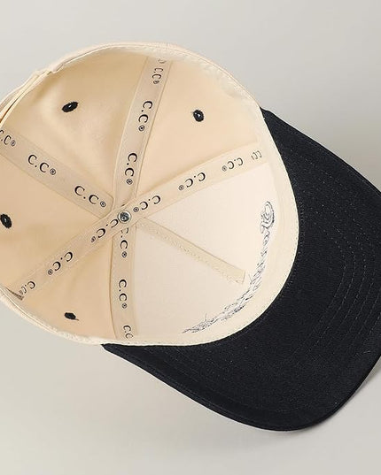 MIRMARU Two-Tone Vintage Canvas Trucker Hats for Men & Women, Adjustable Size Baseball Caps with Trendy Embroidered Design