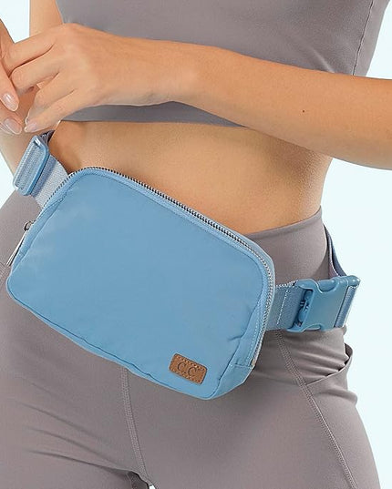 C.C. Belt Bag for Women: Crossbody Fanny Pack with Adjustable Strap - Fashion Waist Pack Gifts (BG-4253) (White)