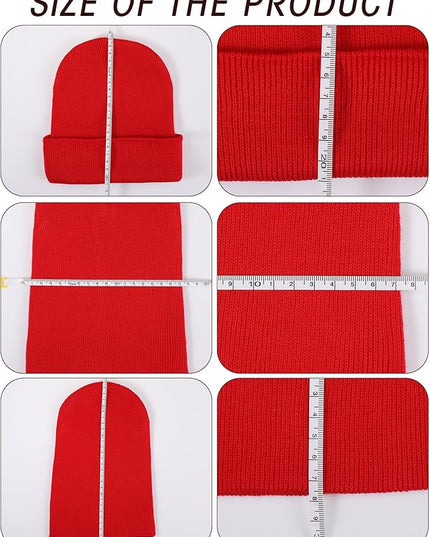 Zhanmai 12 Pack Small Winter Beanie Hats Bulk Warm Knitted Cuffed Skull Cap for Men Women