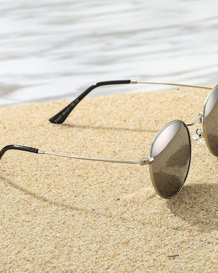 Pro Acme Small Round Metal Polarized Sunglasses for Women Retro Designer Style