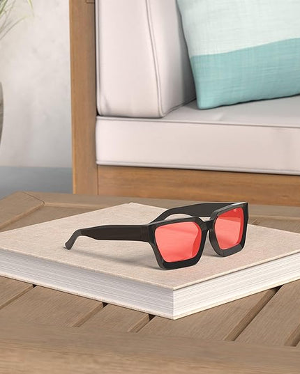 VANLINKER Thick Square Sunglasses for Men Women Retro Chunky Rectangle Shades UV400 Protection VL9731
