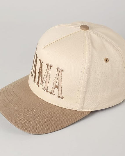 MIRMARU Two-Tone Vintage Canvas Trucker Hats for Men & Women, Adjustable Size Baseball Caps with Trendy Embroidered Design