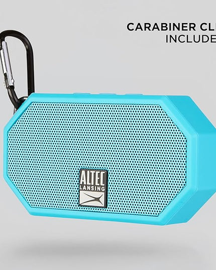 Altec Lansing Mini H2O - Waterproof Bluetooth Speaker, IP67 Certified & Floats in Water, Compact & Portable Speaker for Hiking, Camping, Pool, and Beach,Aqua