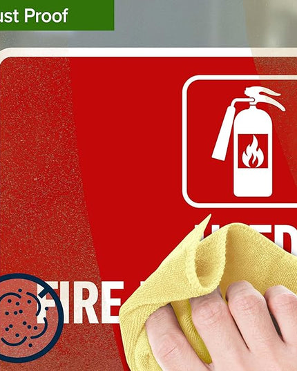 Used Fire Extinguishers Here Sign, 10x7 Inches, 4 Mil Vinyl Decal Stickers Weather Resistant, Made in USA by My Sign Center