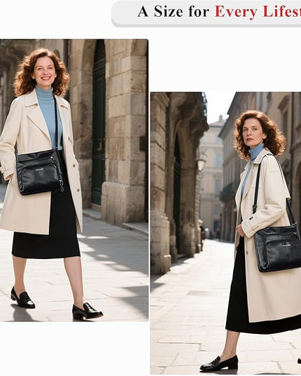 Crossbody Purses for Women Soft Vegan Leather Cross Body Handbag Lightweight Medium Shoulder Purse Travel Casual Bag