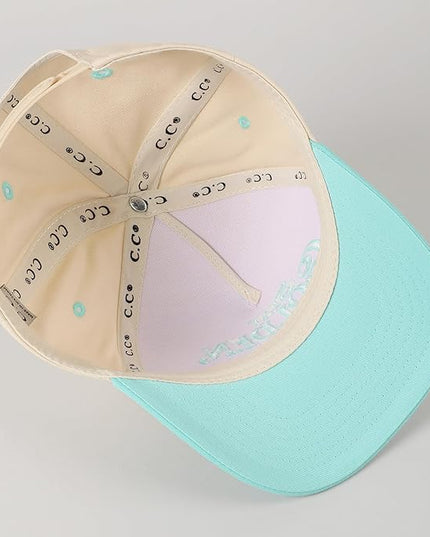 MIRMARU Two-Tone Vintage Canvas Trucker Hats for Men & Women, Adjustable Size Baseball Caps with Trendy Embroidered Design