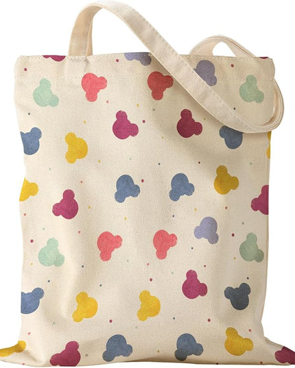 Aesthetic Canvas Tote Bag - Reusable Shoulder Tote Bag for Women Lady Casual Vacation, Shopping, Work, Gym