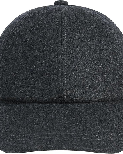 BOTVELA Wool Baseball Cap for Men Adjustable Unstructured Tweed Hat
