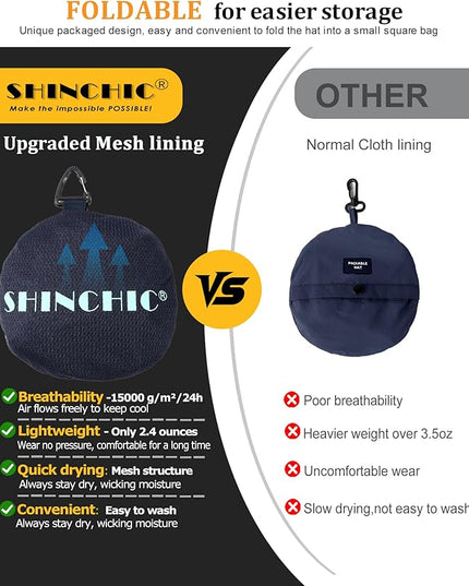 Water-Resistant Sun UPF 50+ Bucket Hat Protection Packable Brimmed Boonie for Women Men Summer Lightweight Hiking Outdoor Cap