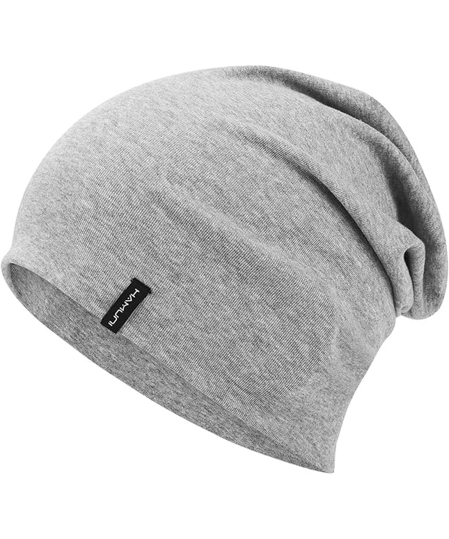 Slouchy Beanie for Women Men Soft Cotton Chemo Hats Double-Layer Warm Beanie Cap for Daily Wear & Transitional Seasons