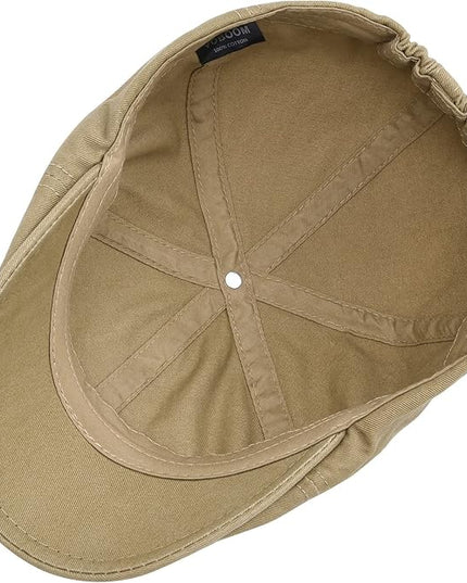 VOBOOM Cotton Washing Flat Cap Cabbie Hat Gatsby Ivy Irish Hunting Newsboy