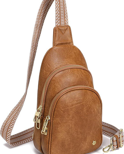 Anti Theft Crossbody Bags for Women Leather Sling Bag Cross Body Travel Purse Chest Bags Fanny Pack Gift Teen Girl