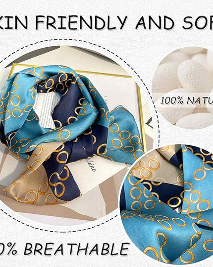 Dailyacc Hair Scarf for Women Fashion Silky Satin Headscarf Wrap Breathable Lightweight Neck Scarves For Handbag