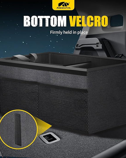 MIKKUPPA Car Trunk Organizer - 50L Collapsible Trunk Organizer, Sturdy Car Storage for SUV Auto Truck Van with Non Slip Bottom (Black)