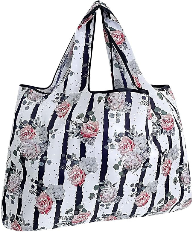 allydrew Large Foldable Tote Nylon Reusable Grocery Bags