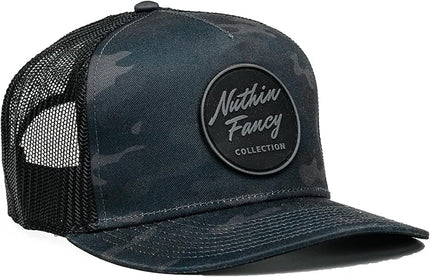 Nuthin Fancy CO Pioneer Snapback Hat, Mens and Womens Adjustable Trucker Cap with Contrast Under Bill