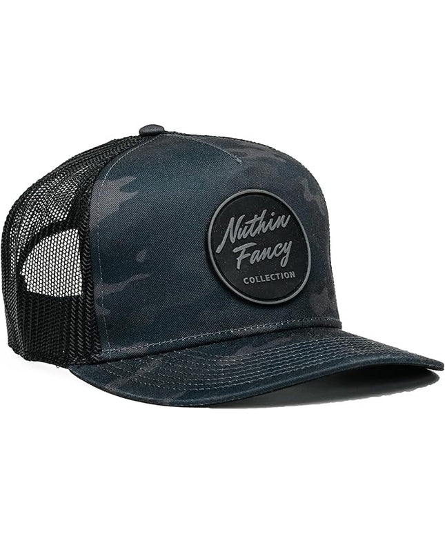 Nuthin Fancy CO Pioneer Snapback Hat, Mens and Womens Adjustable Trucker Cap with Contrast Under Bill