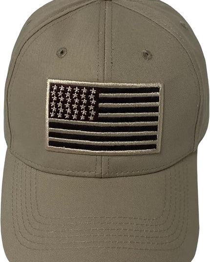 Roytrense Embroidered American Flag Unisex Baseball Cap (100% Cotton)