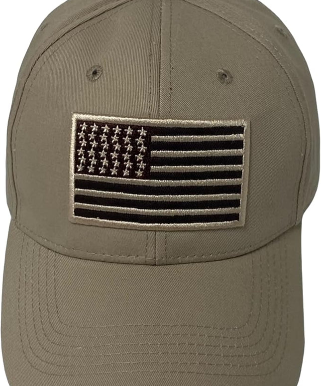 Roytrense Embroidered American Flag Unisex Baseball Cap (100% Cotton)