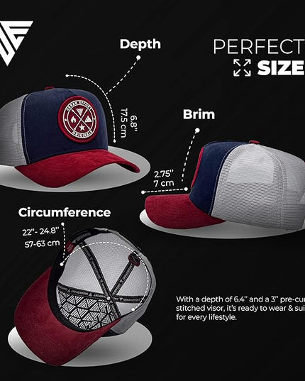 Urban Effort Mesh Back Cap - for Men and Women Baseball Hat 5-Panel Trucker Hat - Great Snapback Closure for Hunting & Hiking