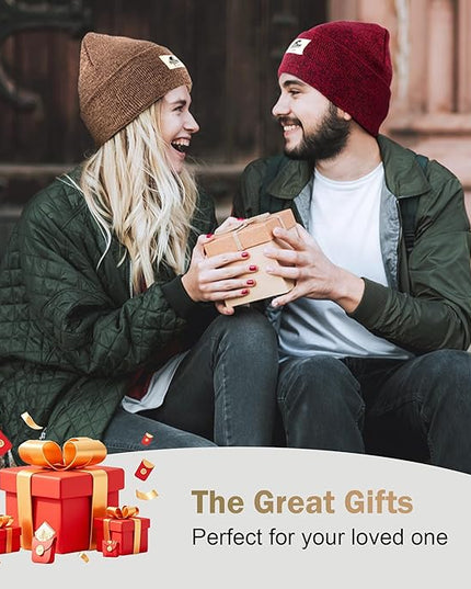 3 Packs Winter Beanie Hats for Men Women, Unisex Soft Warm Thick Beanies, Cuffed Knit Skull Cap
