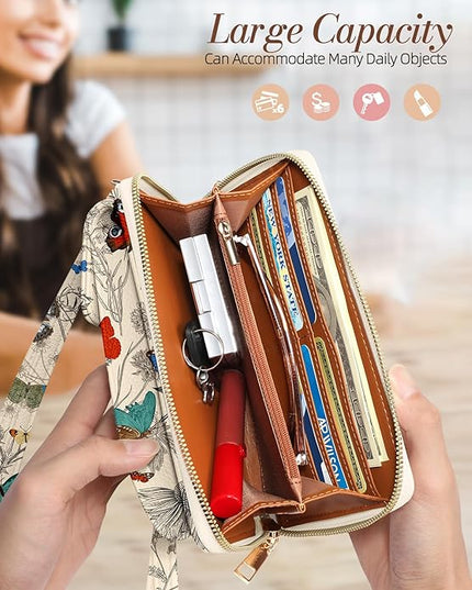 Cute Small Crossbody Purse Cell Phone Bags for Women - Leather Cellphone Wallet Purse with Shoulder Strap