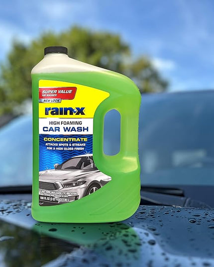 Rain-X 620191 Foaming Car Wash - 100 fl oz. High-Foaming, Concentrated Formula For Greater Cleaning Action, Safely Lifting Dirt, Grime And Residues For An Exceptional Clean