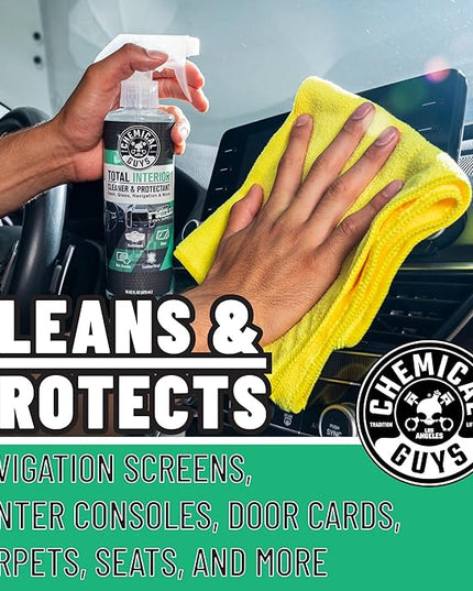 Chemical Guys Total Interior Cleaner and Protectant, New Car Smell (Safe for Cars, Trucks, SUVs, Jeeps, RVs & More) 128 fl oz - SPI234