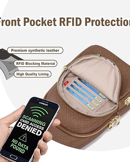 Anti Theft Crossbody Bags for Women Leather Sling Bag Cross Body Travel Purse Chest Bags Fanny Pack Gift Teen Girl
