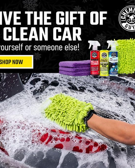 Chemical Guys Car Cleaning Kit - With Car Wash Soap, Wheel Cleaner, Total Interior, Car Wash Mitt - Interior and Exterior Wash Kit With Vehicle Cleaning and Detailing Accessories - 7 Item Kit