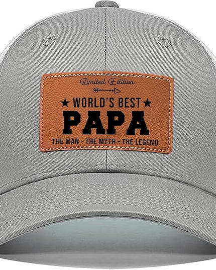 VIOZOFA Men's Hat Gifts - Men Cap Gifts for Christmas Father's Day Birthday Trucker Hat Leather Pattern Baseball Cap