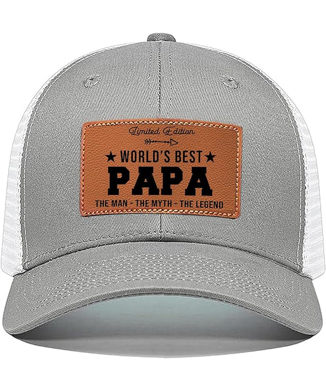 VIOZOFA Men's Hat Gifts - Men Cap Gifts for Christmas Father's Day Birthday Trucker Hat Leather Pattern Baseball Cap