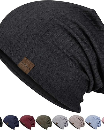 Slouchy Beanie for Men Women Soft Lightweight Running Beanie Hat Chemo Cap Skull Cap